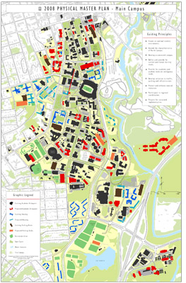 map of uga campus Current Master Plan University Architects map of uga campus