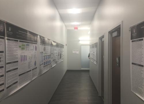 Pharmacy Augusta HM Building Corridor Map Rail Display